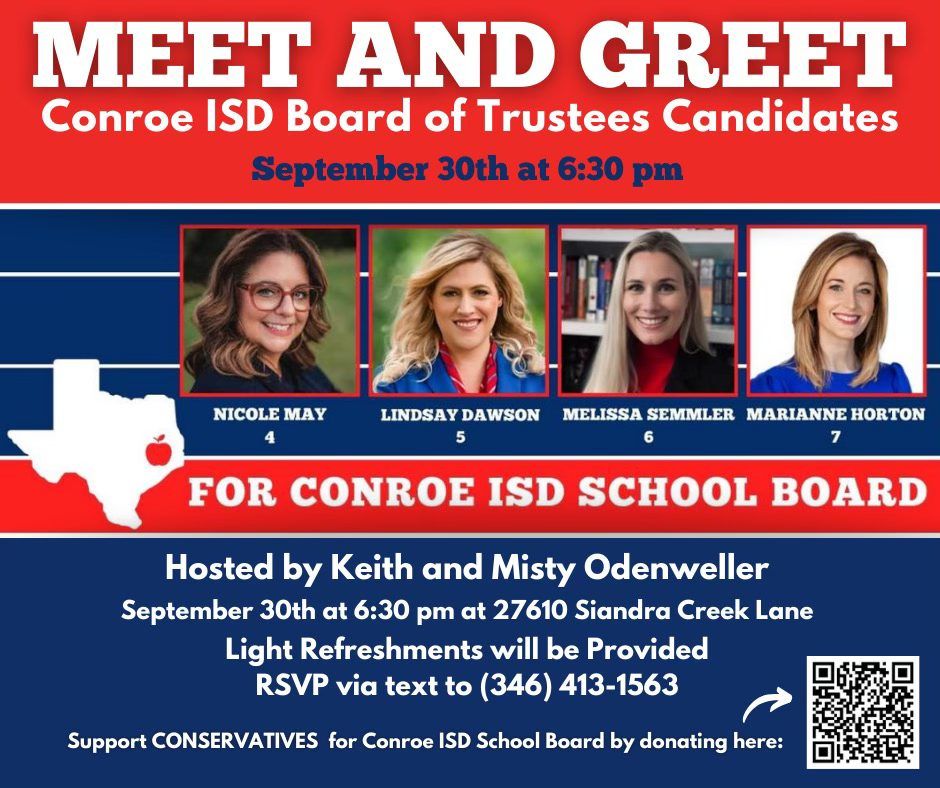 Meet and Greet for the Conservative School Board Candidates