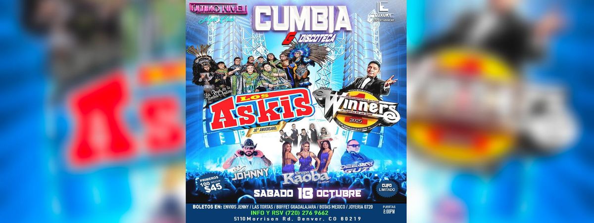 NOCHE DE CUMBIA CON LOS ASKIS WINNERS Y MAS