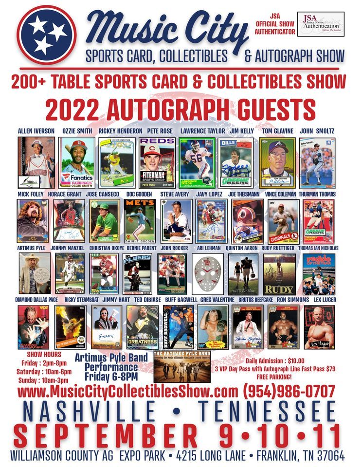 Music City Sports Card, Collectibles & Autograph Show!