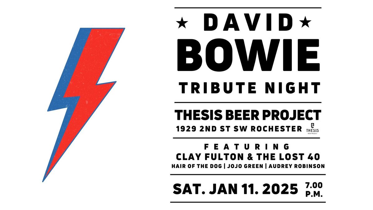 3RD ANNUAL DAVID BOWIE TRIBUTE NIGHT 