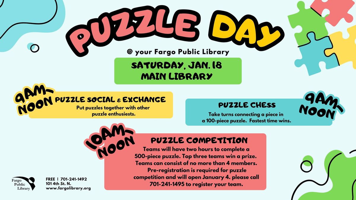 Puzzle Day @ your Fargo Public Library