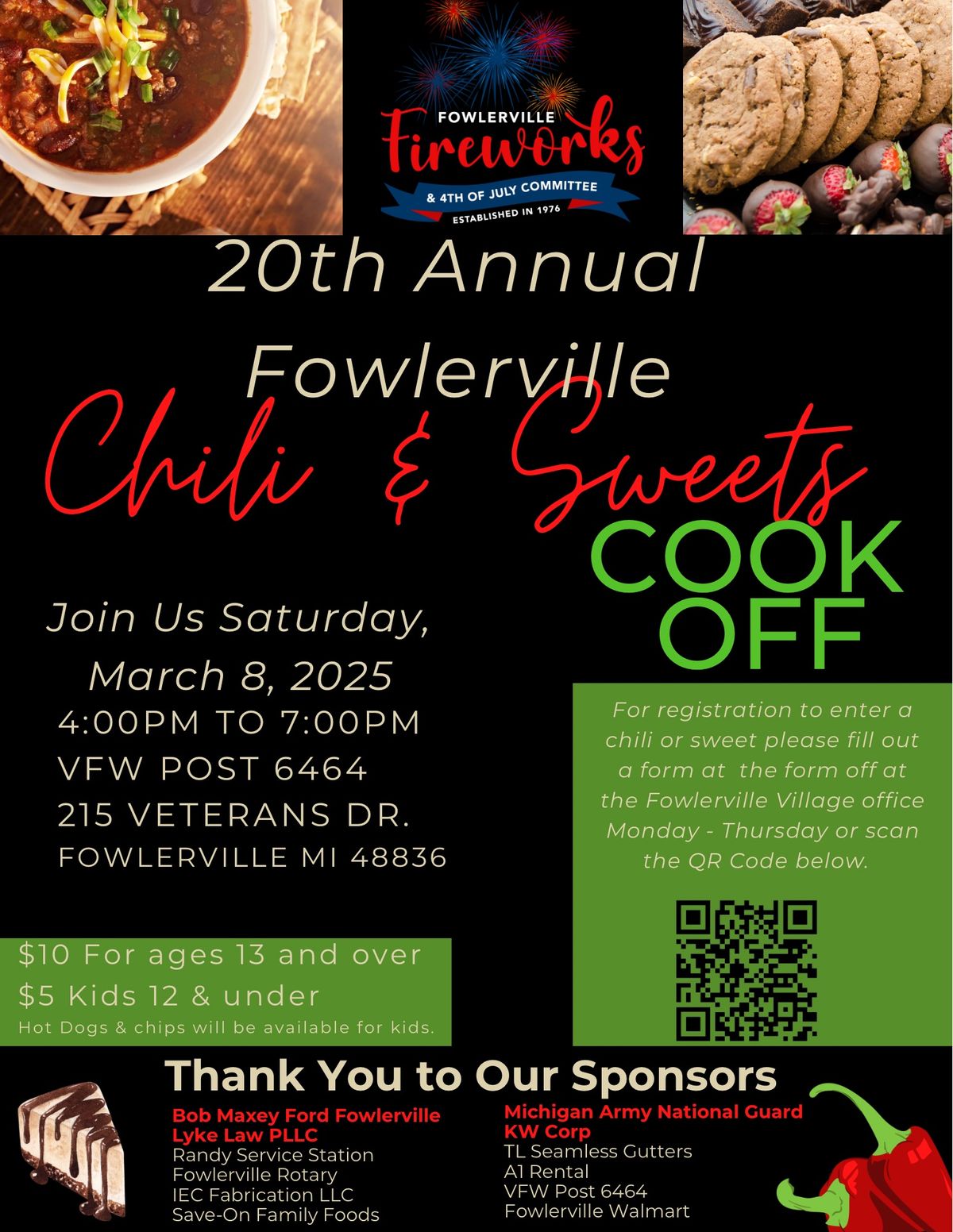 20th Annual Fowlerville Chili and Sweets Cook Off