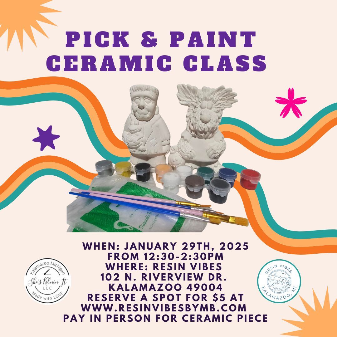 Ceramic Painting Class: Pick and Paint