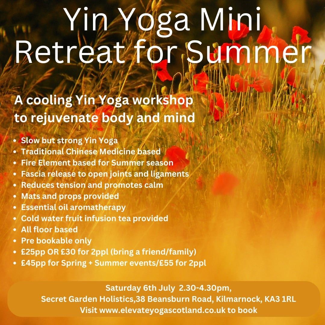 Summertime Yin Yoga Mini Retreat 