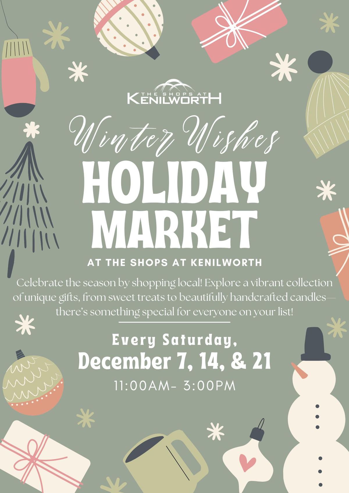 Winter Wishes Holiday Market at The Shops at Kenilworth in Towson, MD - Local vendors and makers!