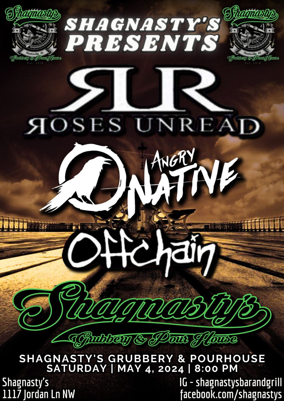 Roses Unread w\/Angry Native and Offchain (formerly 53 Judges)LIVE@The Shag