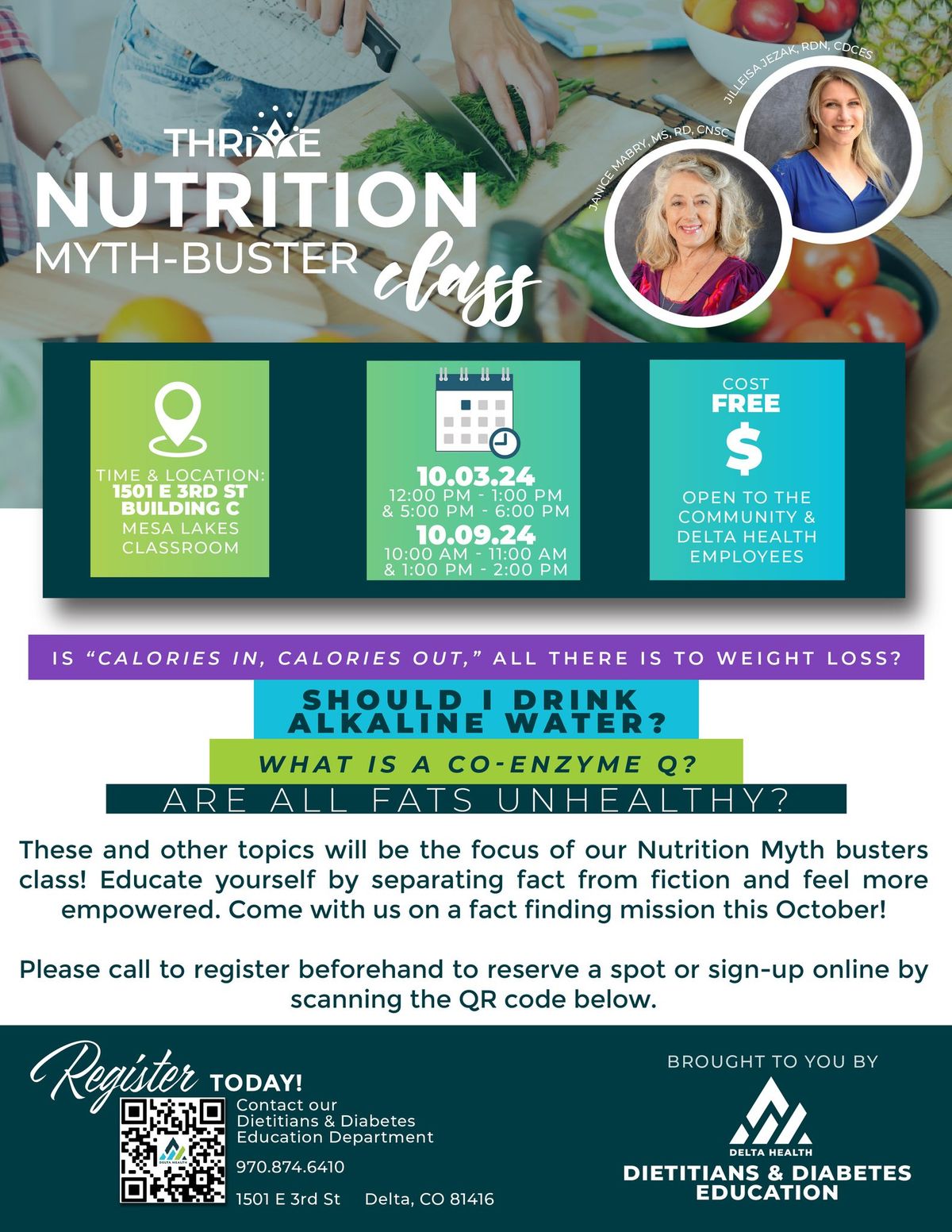 Nutrition Myth-Buster Class | Delta Health Dietitians 