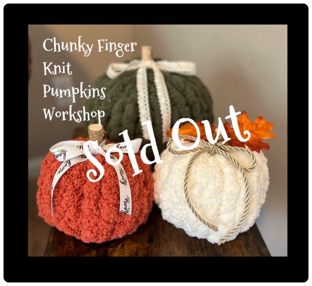 Chunky Finger Knit Pumpkins Workshop