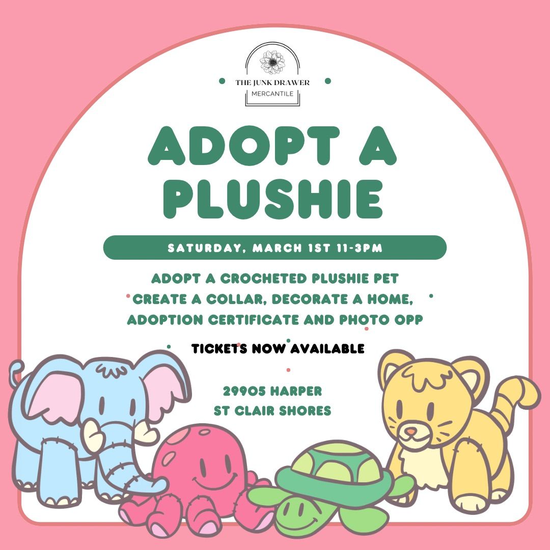 Adopt a Plushie at The Junk Drawer Mercantile