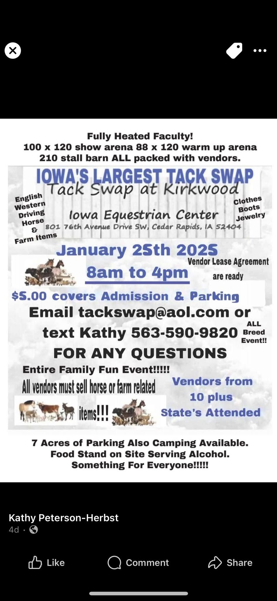 Kirkwood Tack Sale