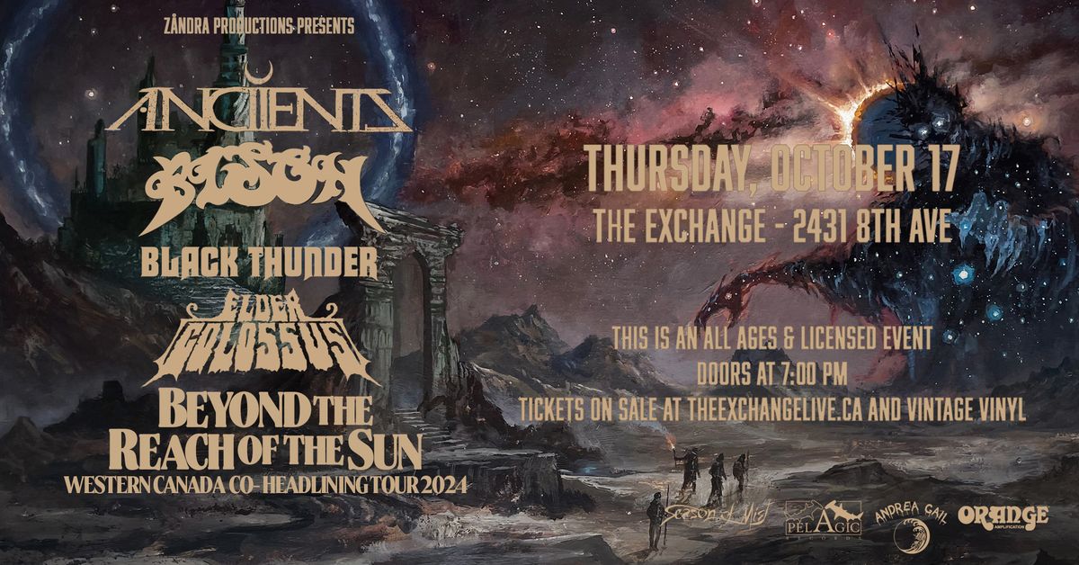 Anciients, Bison, Black Thunder, Elder Colossus - Thursday