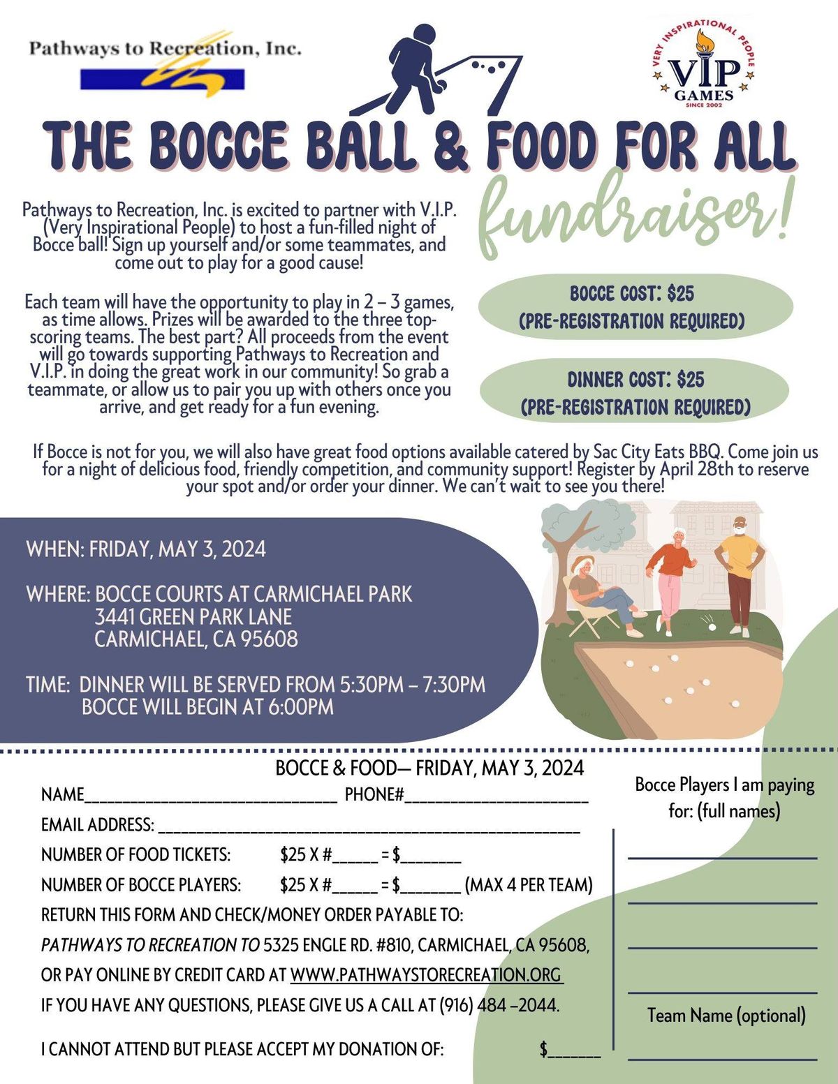 The Bocce Bocce & Food For All Fundraiser