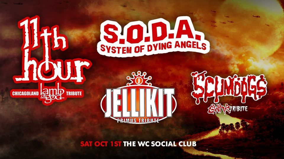 Tributes to Lamb of God, System of a Down, Primus & Gwar, live in West Chicago at The WC Social Club