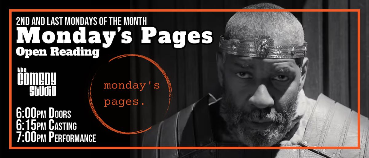 Monday's Pages - Open Reading - Performance