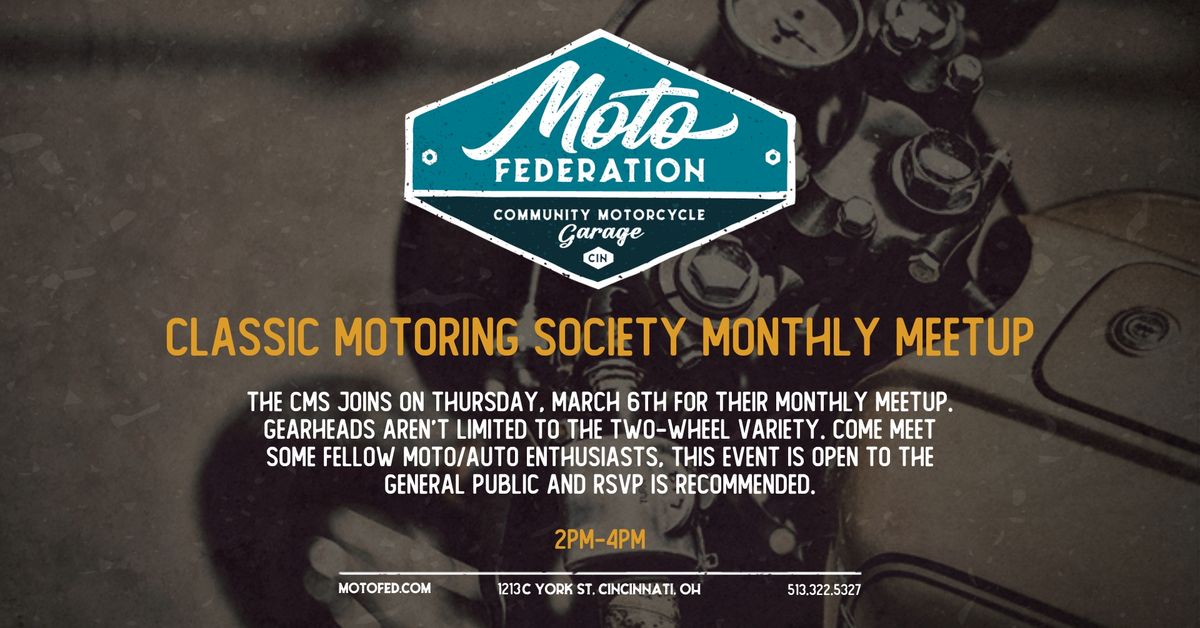 Classic Motoring Society at Moto Federation Garage