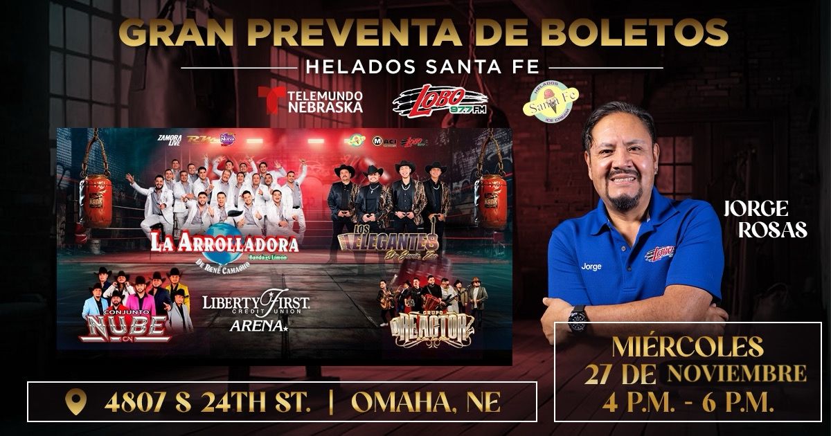 Acomp\u00e1\u00f1enos a la gran preventa de Zamora Live en Helados Santa Fe en compa\u00f1\u00eda de Jorge Rosas