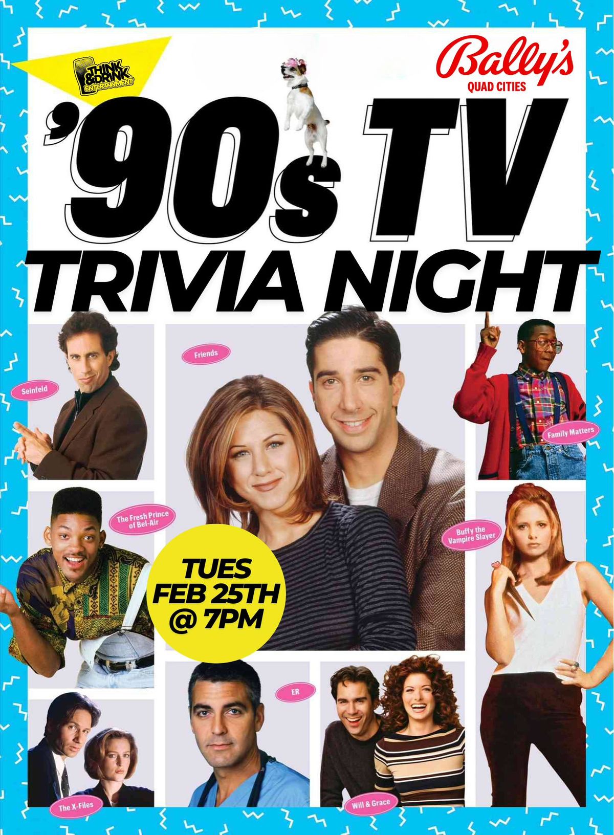 90's TV Trivia Night @ Bally's Quad Cities Casino & Hotel \/ Tues Feb 25th @ 7pm