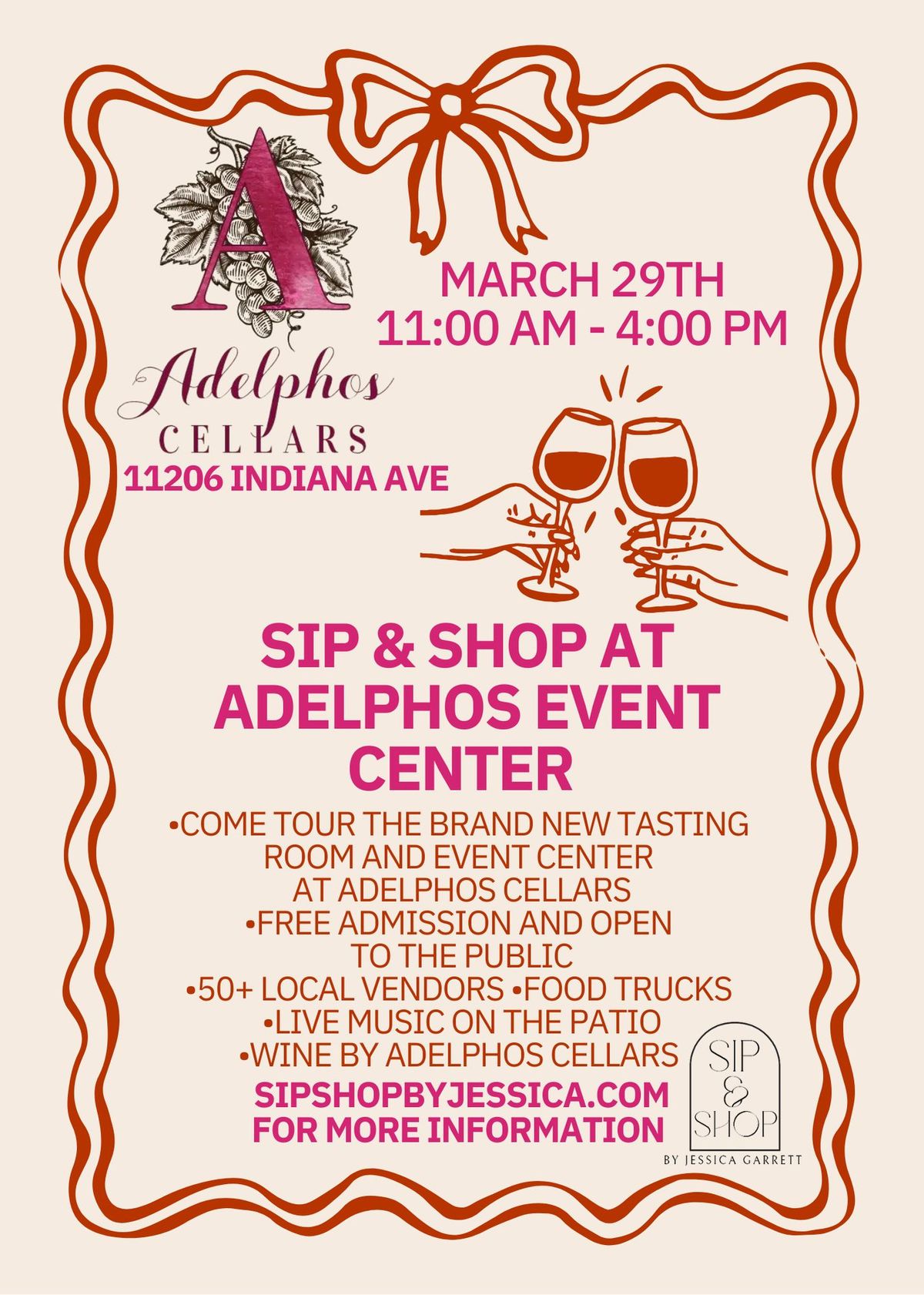 Sip & Shop at Adelphos Event Center 