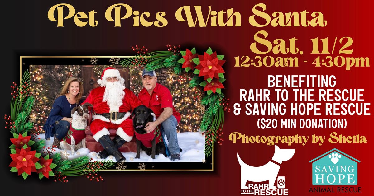 Pet Pics with Santa at Rahr!