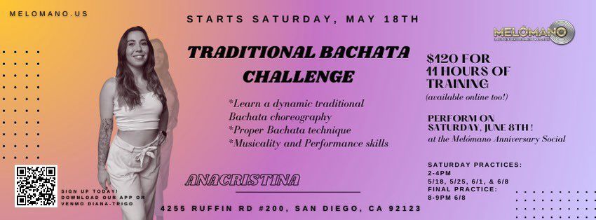 Traditional Bachata Challenge with Anacristina! 5\/18!!