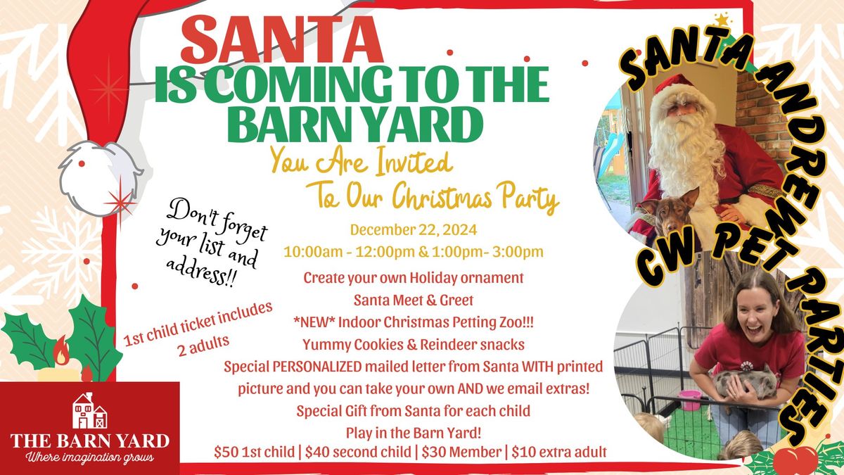 Santa Christmas Party with Petting Zoo