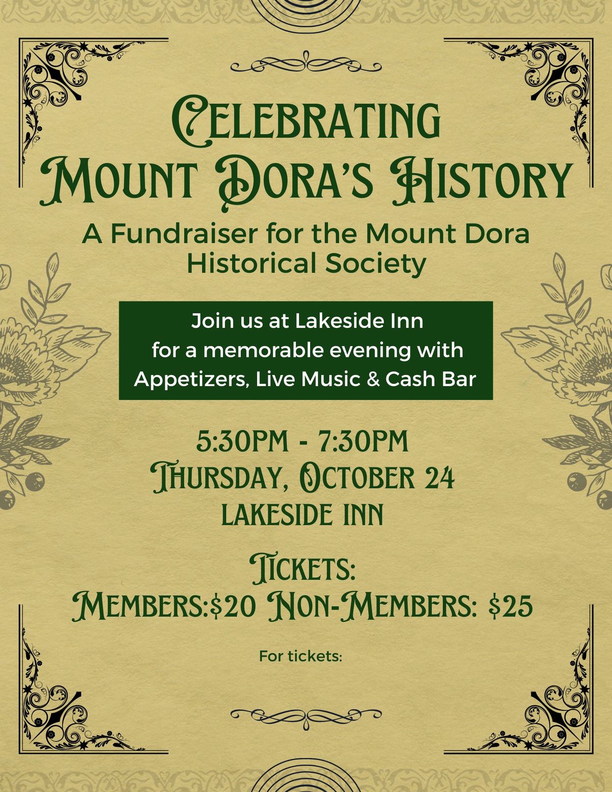 Celebrating Mount Dora's History: A Fundraiser for the Mount Dora Historical Society