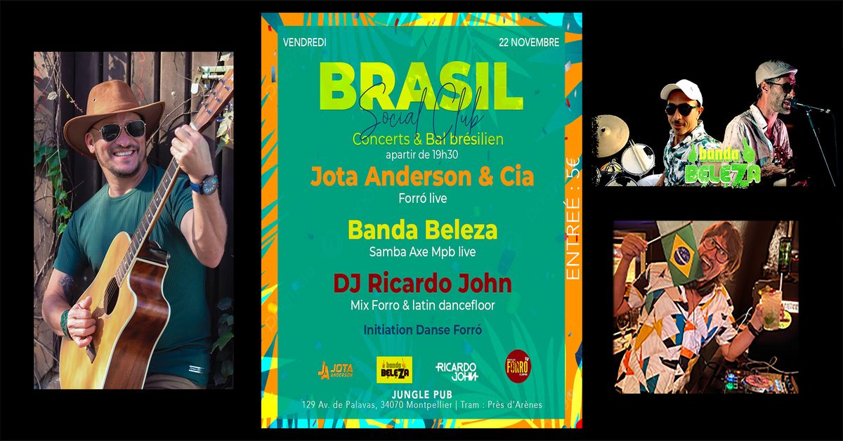 \u2605 BRASIL SOCIAL CLUB \/ 2 Concerts + Bal Br\u00e9silien + Initiation Forro 