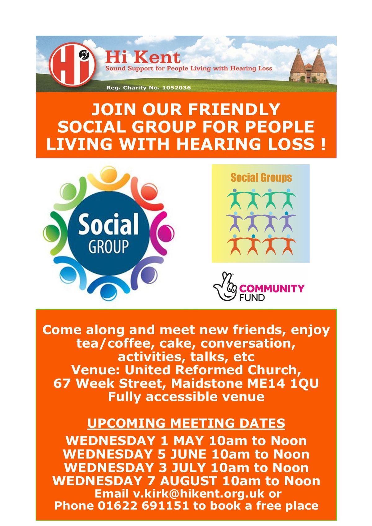 Maidstone Social Group for People Living With Hearing Loss