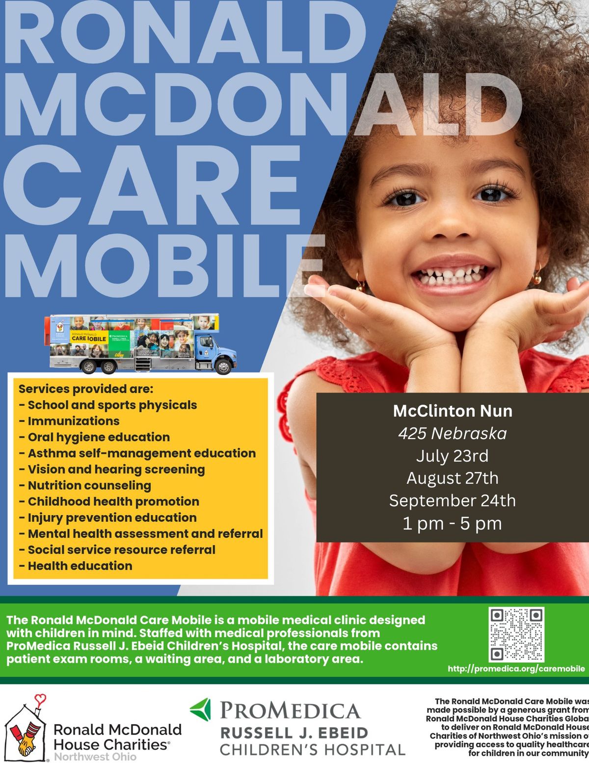 Ronald McDonald Care Mobile at McClinton Nunn