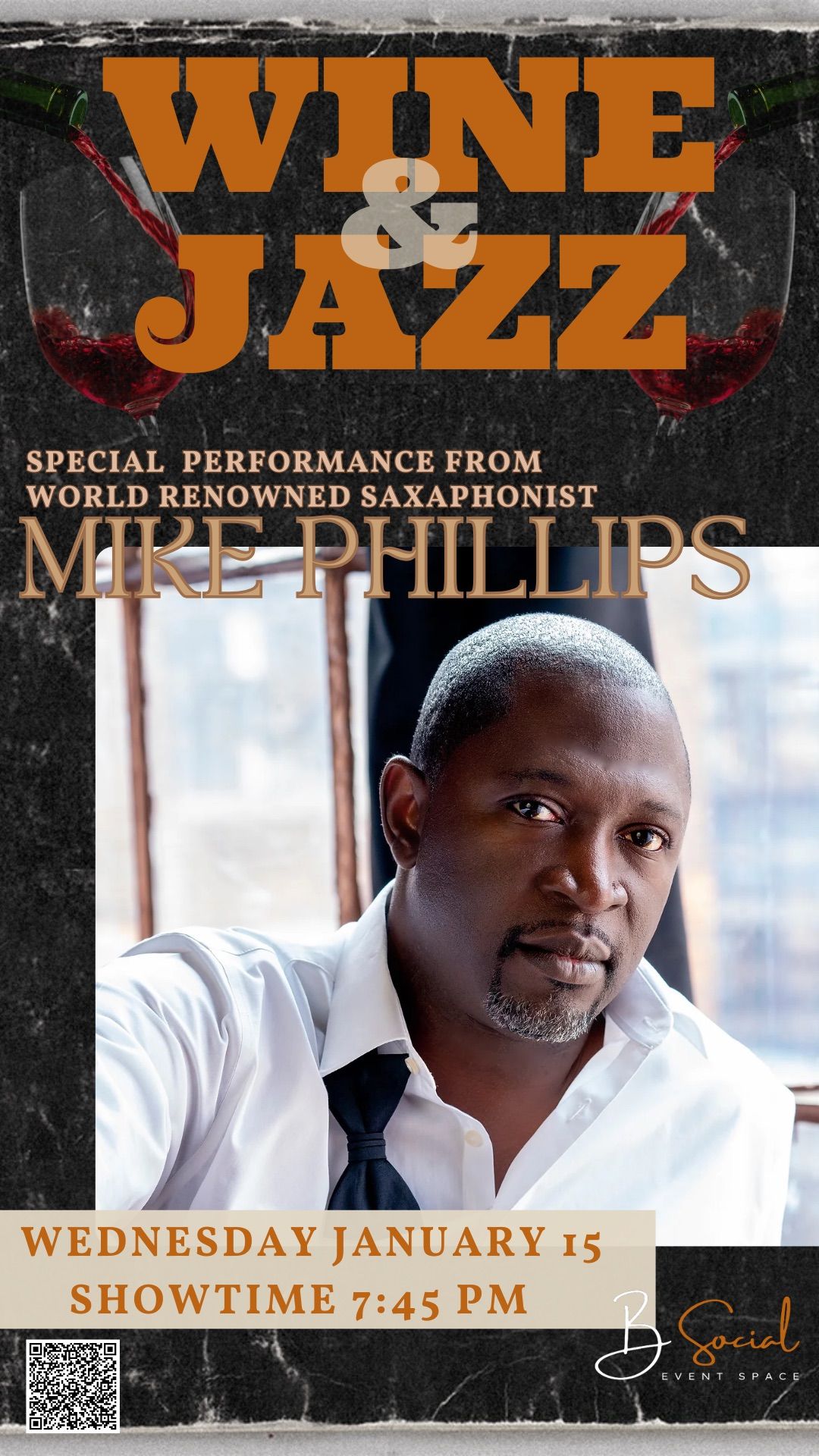 Exclusive Night of Wine & Jazz with Mike Phillips