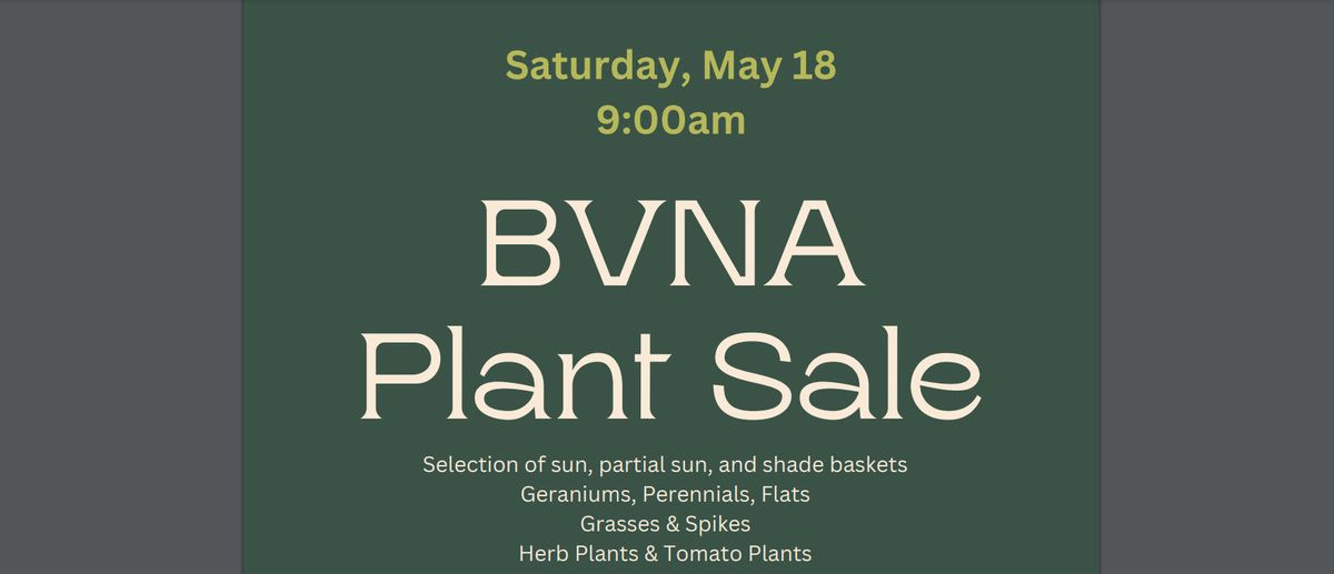 BVNA Plant Sale