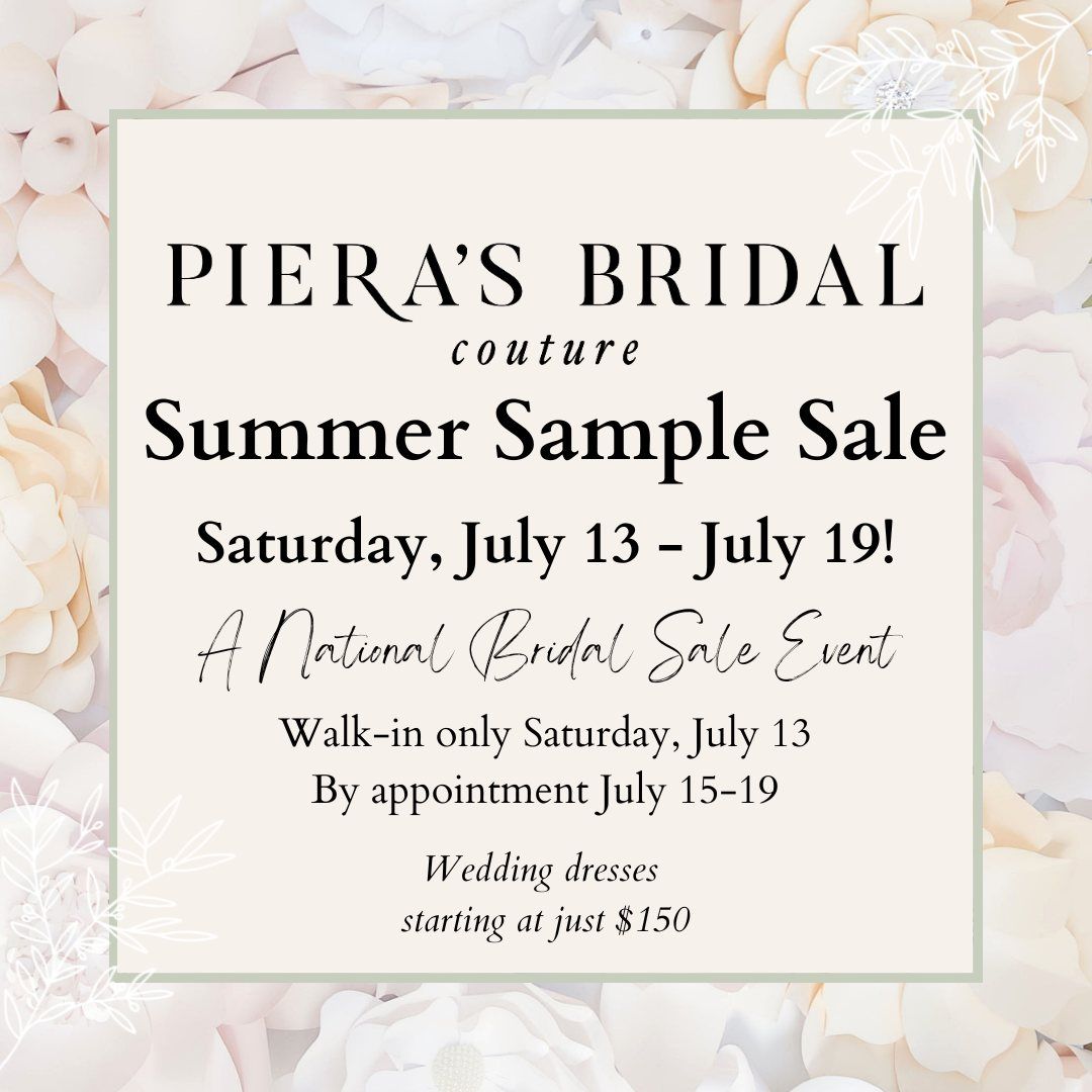 Summer Sample Sale 2024!!