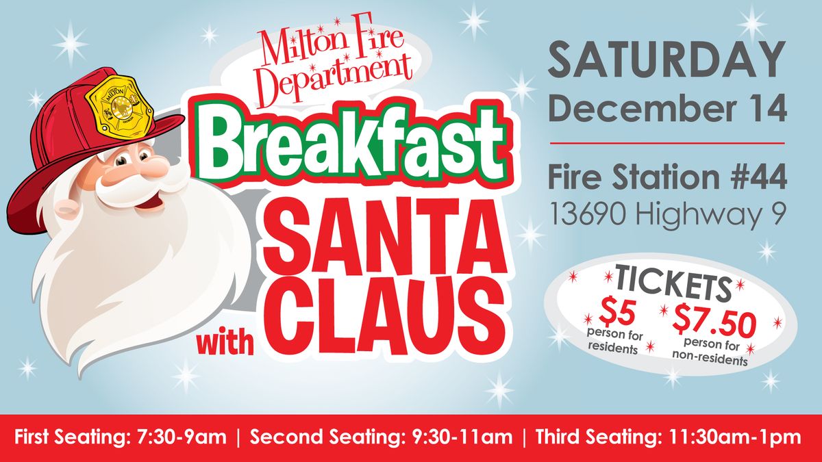 Breakfast with Santa: Tickets on Sale October 11