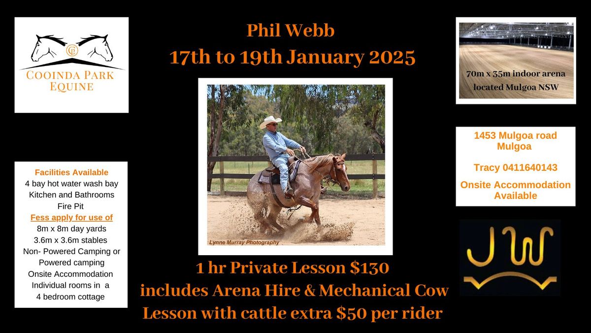 Private Lessons with Phil Webb - Cattle Available for Lessons