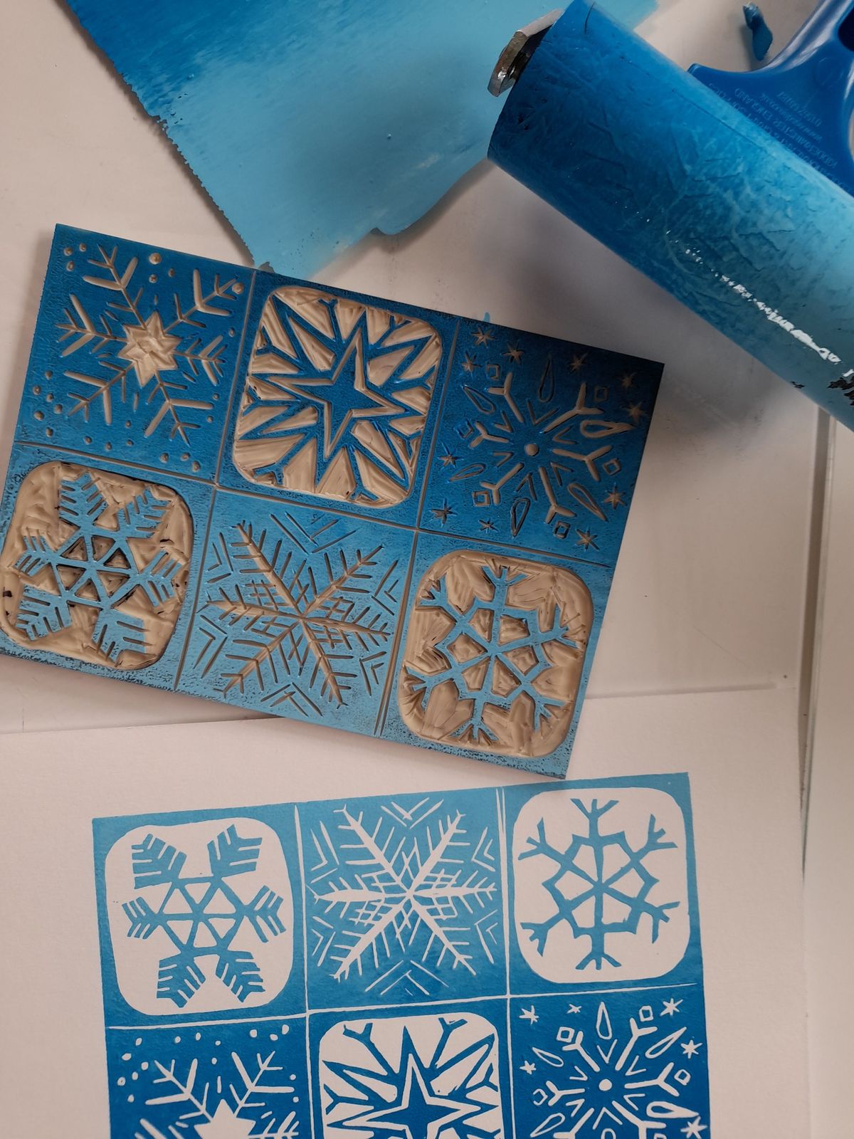 Beginners Linocutting - Christmas Cards