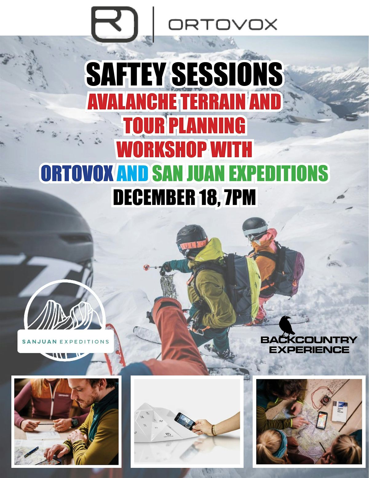 ORTOVOX SAFETY SESSIONS - Avalanche Terrain and Tour Planning