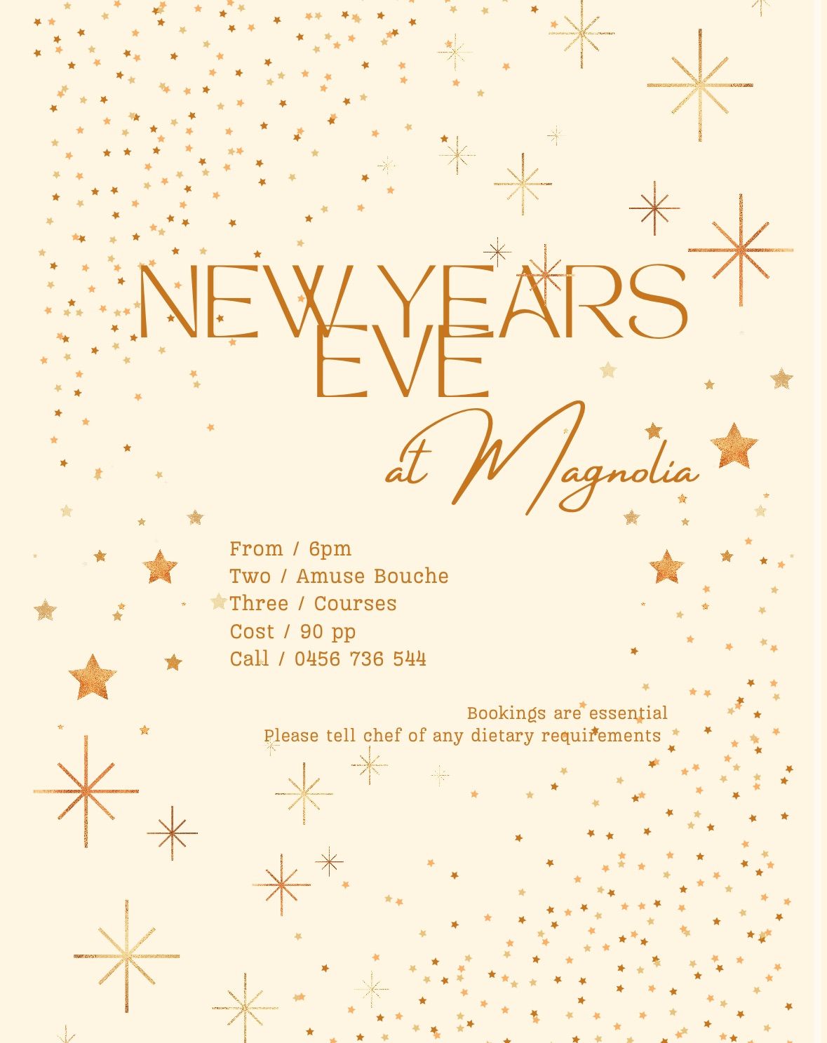 A Special New Year's Eve Dinner Event