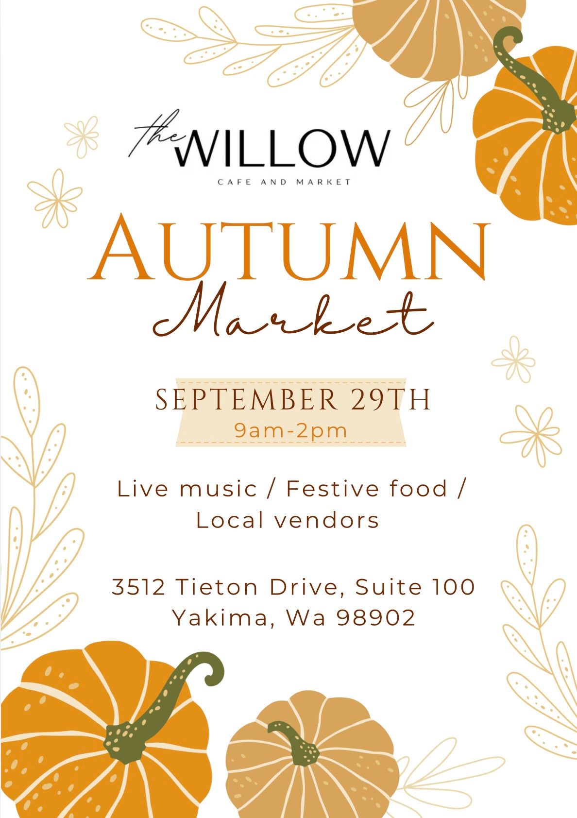 Autumn Market at The Willow!