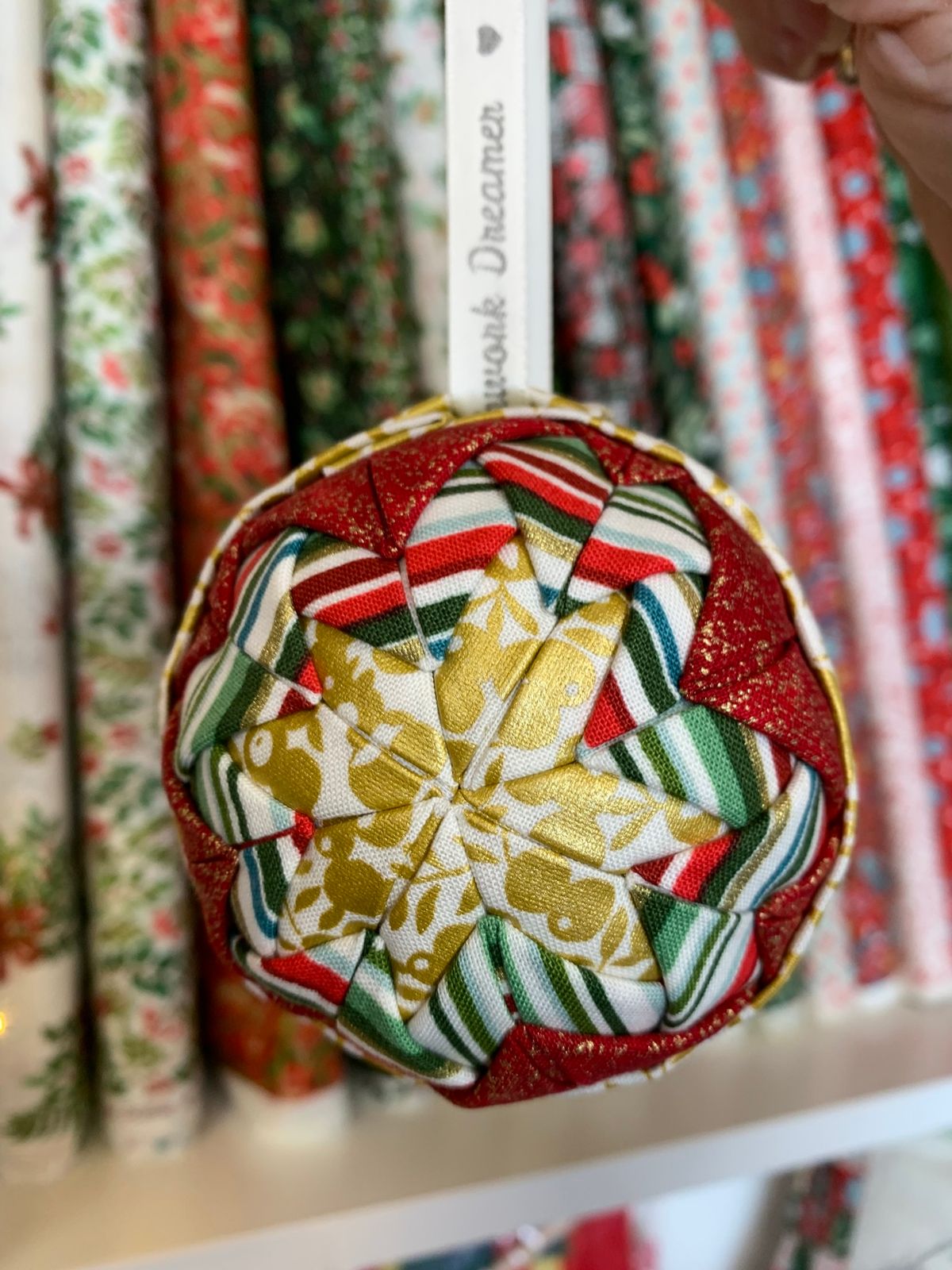 No Sew Folded Bauble