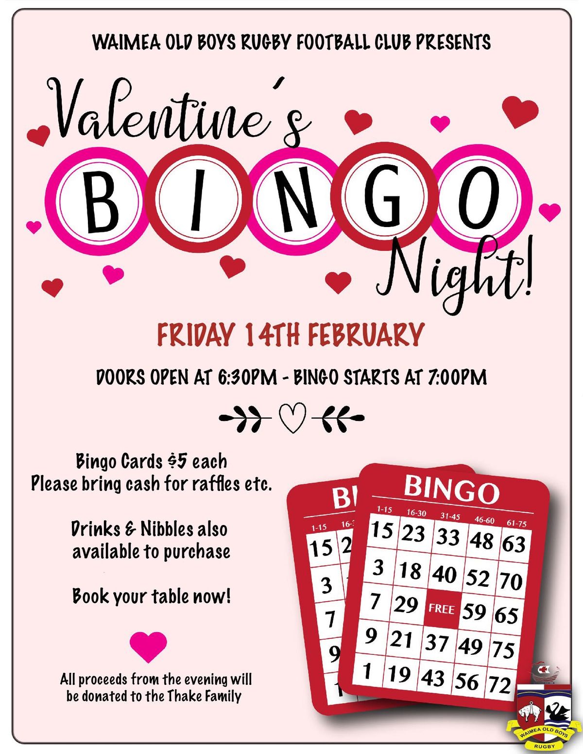 Valentines Bingo Night