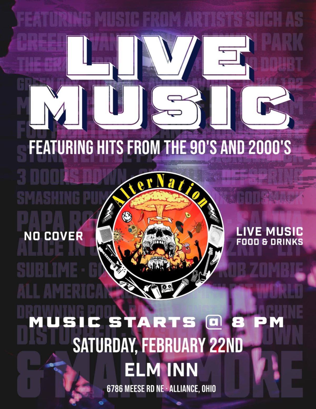 90s & 00s Rock Night at Elm Inn with AlterNation (Live Band)