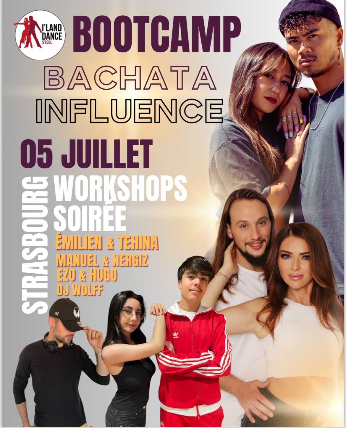 BOOT CAMP WORKSHOP + SOIR\u00c9E  BACHATA INFLUENCE -EMILIEN&TEHINA 