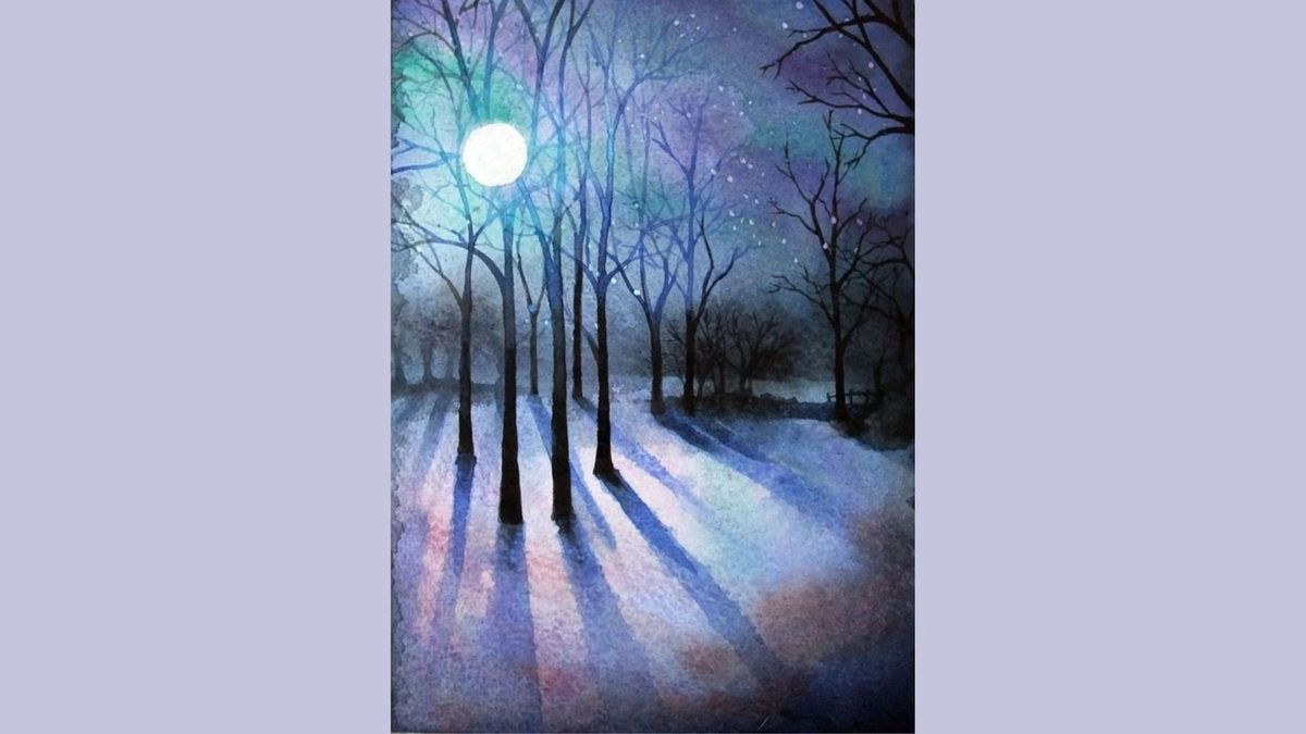 Winter Moon Watercolor Workshop with Allise Noble