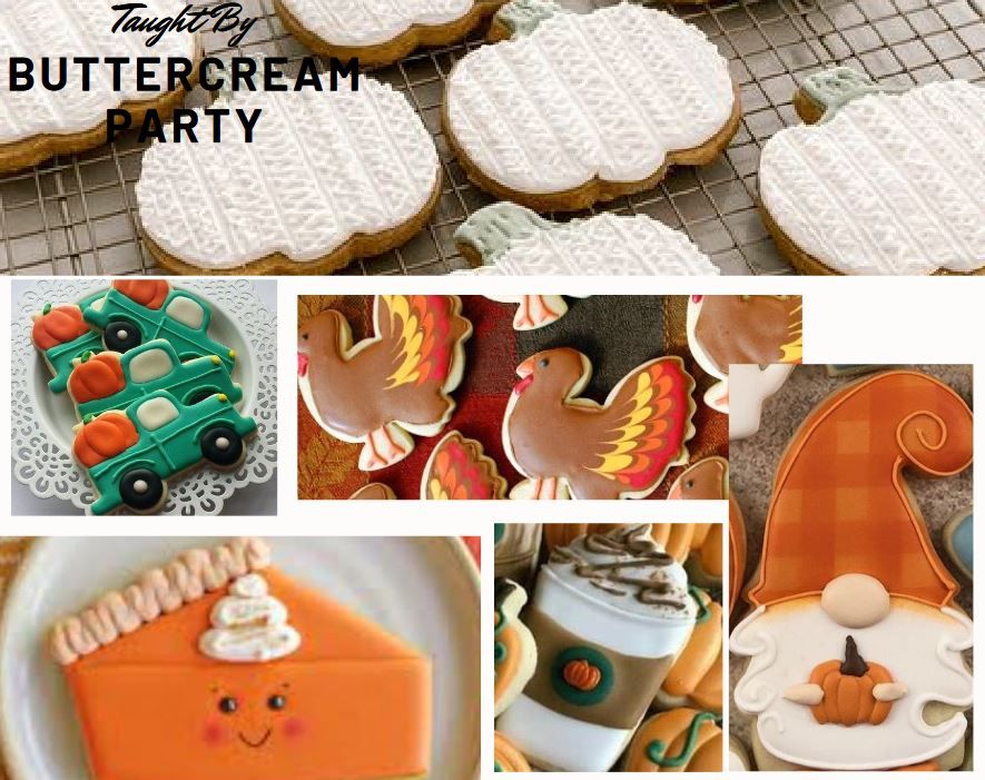 Buttercream Party Cookie Art: THANKFUL TREATS!