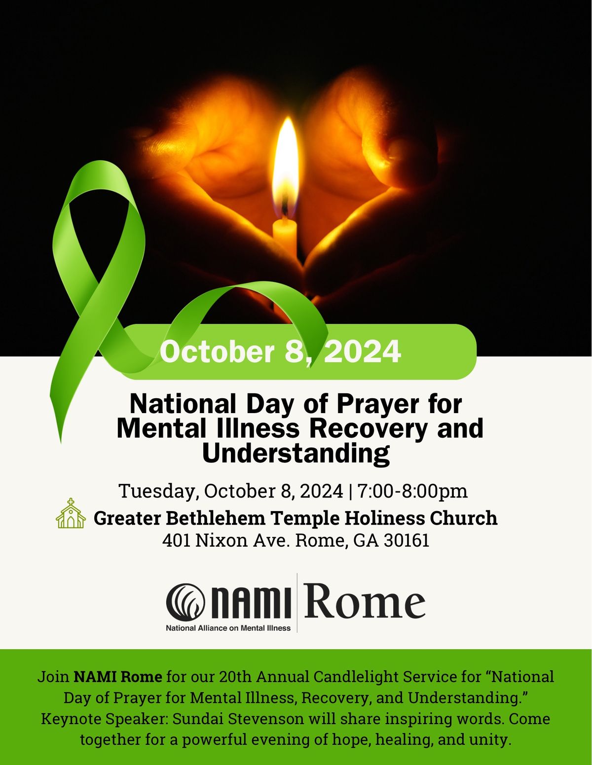 National Day of Prayer for Mental Illness, Recovery, and Understanding