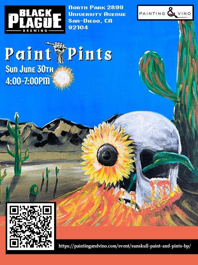 Sun Skull - Paint and Pints at Black Plague in North Park