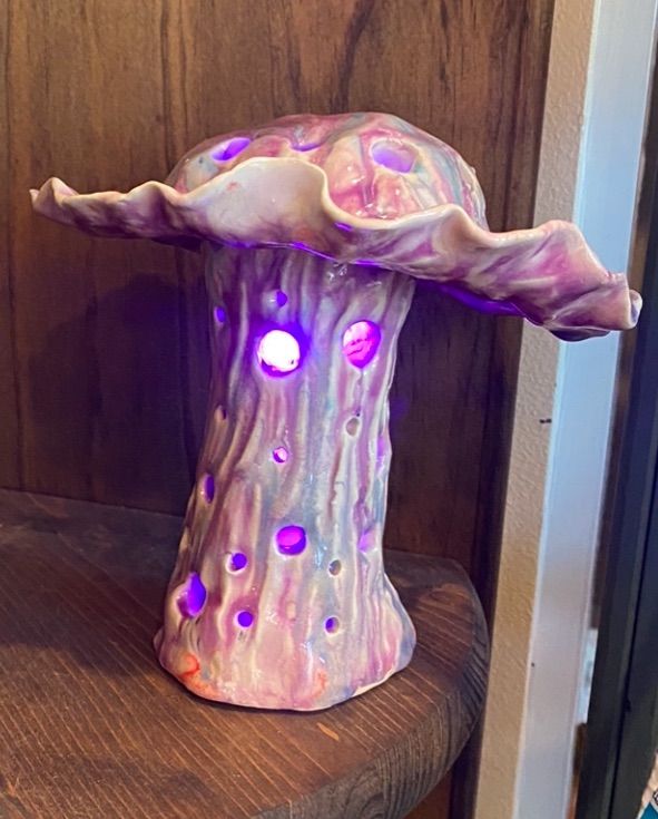 Clay Mushroom Luminaries at Slate\u2019s Mercantile