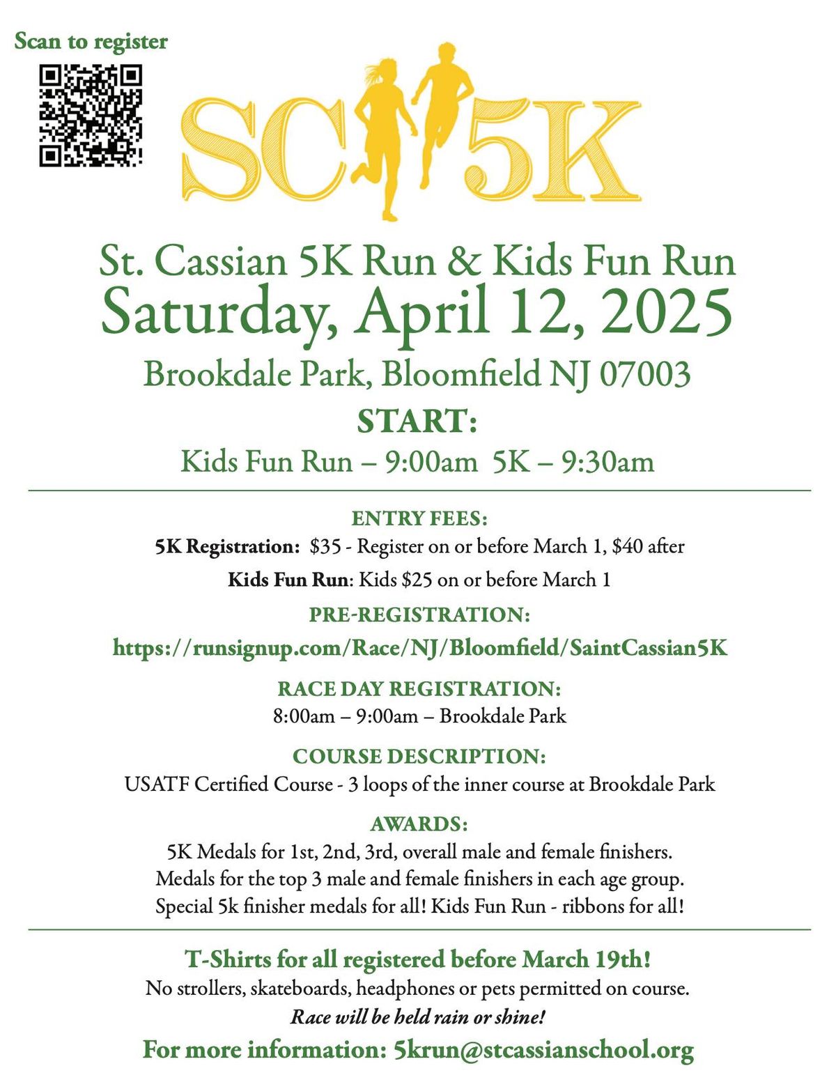 St. Cassian 5K Run & Kids Fun Run