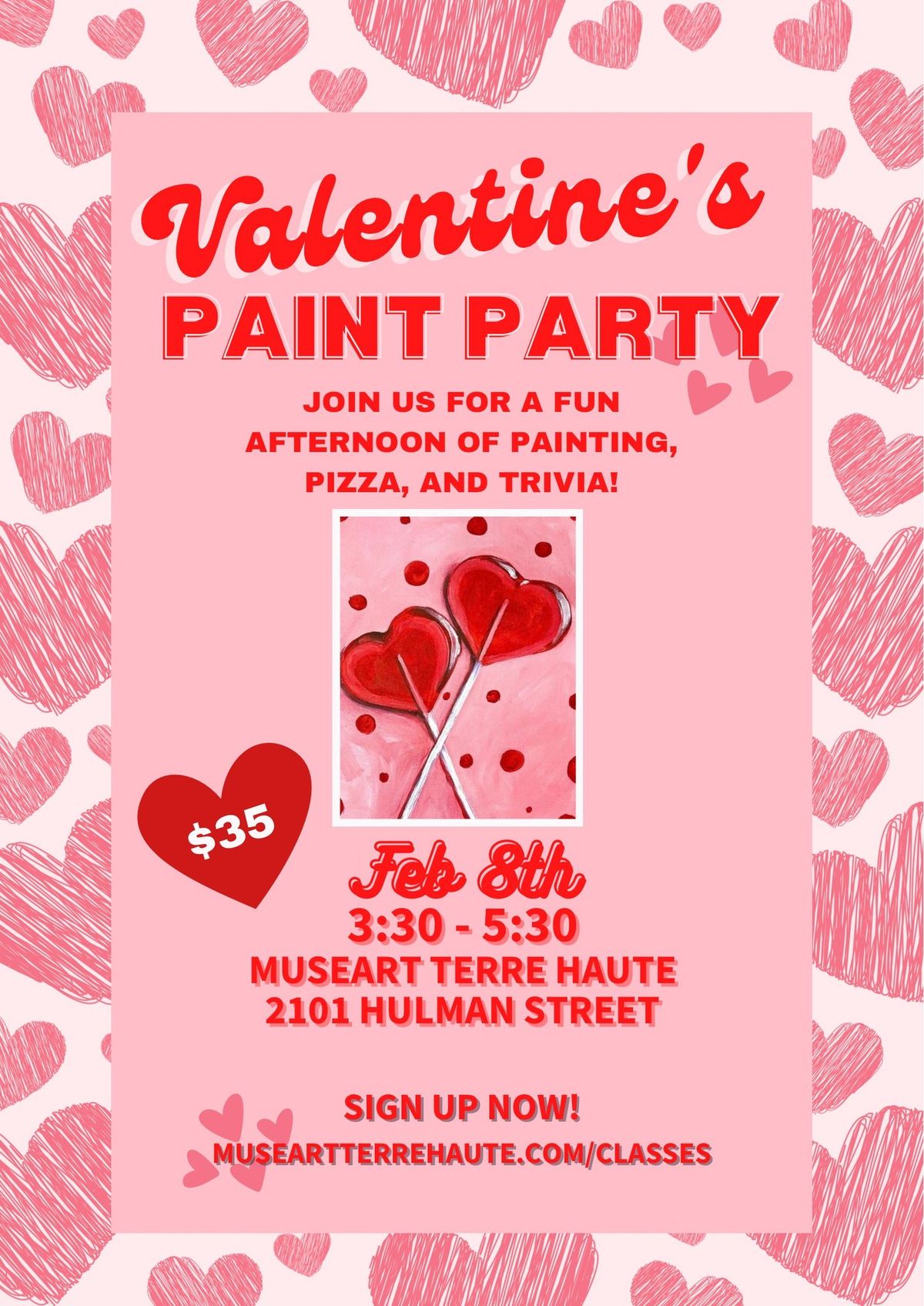 Valentine\u2019s Paint Party at MuseArt!