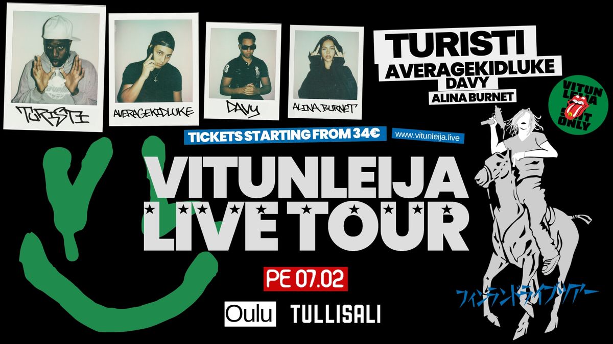 LOPPUUNMYYTY Vitunleija Tour 2025: Turisti, Averagekidluke, Davy & Alina Burnet